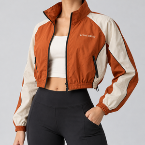 High Quality <b>Women</b> <b>Windbreaker</b> Jacket Quilted Breathable Windproof Nylon Outdoor Wholesale Customized - Product Image 6