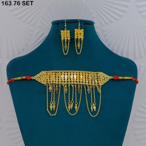 Conjunto de Collar Choker Árabe, Joyería de Oriente Medio, Collar de Oro de Dubái, Collar Árabe Chapado en Oro, Conjunto Árabe Tradicional - Product Image 5