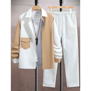 Ensemble de loisirs urbain bicolore pour homme en deux pièces - Product Image 2