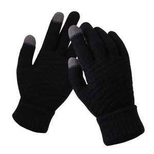 Fleece-Reinforced Twist Knitted Cold-Proof Windproof for <b>Screen</b> Warm <b>Gloves</b> for Outdoor & Daily Use in Winter <b>Gloves</b> - Product Image 1