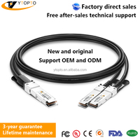 Cable DAC de Conexión Directa de Cobre YTOPTO 200G QSFP56 2x100G QSFP28 Compatible con Mellanox HDR y Cisco/TP-Link/Mikrotic, CE