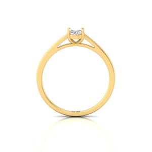 Anillo de Lujo con Diamante Cultivado en Laboratorio de Corte Oval Clásico en Plata de Ley 925 con Acabado Chapado en Oro de 10K para Mujer, Aniversario de Bodas - Product Image 1