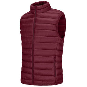 2026 Latest Customized High Quality Custom Logo <b>Men</b> Zipper Front Down Filled Lightweight Sleeveless <b>Winter</b> Quilted Puffer <b>Vest</b> - Product Image 5
