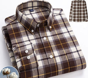 Nouvelle chemise décontractée ajustée à manches longues pour homme, en coton Oxford respirant 100 %, idéale pour la natation - Product Image 4