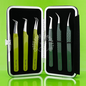 Wholesale Fiber Tip Lash Tweezers 90° Boot Volume Eyelash Extension Tweezer Curved Classic & Moon Curved <b>Tool</b> - Product Image 1