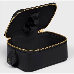 Trousse de Toilette Minimaliste en Cuir de Designer, Boîte de Rangement Cosmétique Professionnelle Portable, Sac de Maquillage de Voyage avec Porte-Rouge à Lèvres - Product Image 3