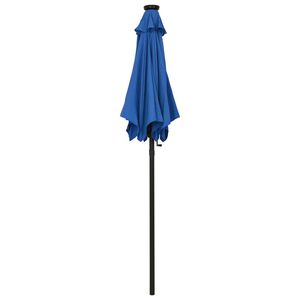 Parasol de jardin bleu azur de 78,7 pouces de diamètre, 100 % polyester, avec base - Product Image 3