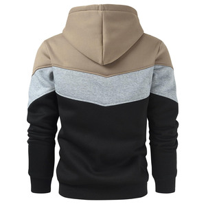 High Quality Polyester/Cotton Regular Fit Winter Solid Front Hoodies <b>Thick</b> <b>Fleece</b> Drop Shoulder Plain Blank Custom Mens - Product Image 2