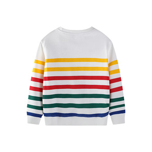 สินค้ามาใหม่ เสื้อสเวตเชิ้ตแขนยาวลายทางสำหรับเด็กผู้ชายและเด็กผู้หญิง ผ้าฝ้าย พิมพ์ลายรถบรรทุกไดโนเสาร์ คอกลม สวมใส่สบายๆ ในฤดูใบไม้ร่วง - Product Image 4
