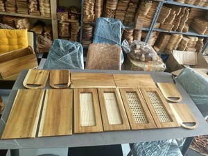 Factory Brown Wooden <b>Crate</b> Box with Rope Handle for Vegetable Packing Eco-Friendly Durable Storage Cabinet Organizers gift - Product Image 5