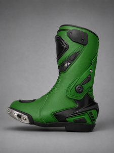 Botas de Motocicleta de Cuero con Cordones y Soporte Protector para la Rodilla para Motociclistas Adultos - Product Image 4