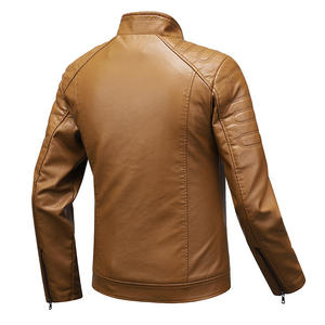<b>Men's</b> <b>Leather</b> <b>Jacket</b> Winter New Fashion Waterproof Breathable High Quality Customizable <b>Leather</b> <b>Jacket</b> For <b>Man</b> - Product Image 4