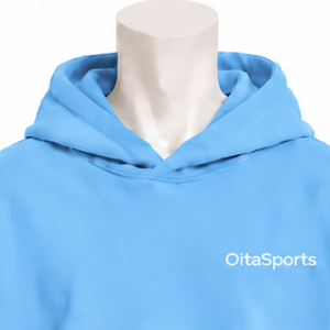 Sky Blue Double Layer <b>Hoodie</b> Vintage Oversized <b>Short</b> <b>Sleeve</b> Overlay Long <b>Sleeve</b> Pullover Casual Streetwear Loose Fit Hooded - Product Image 3