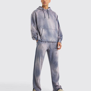 Survêtement délavé à l'acide, tissu doux, coupe décontractée, idéal pour le sport, les tenues décontractées et les vêtements de détente - Product Image 2