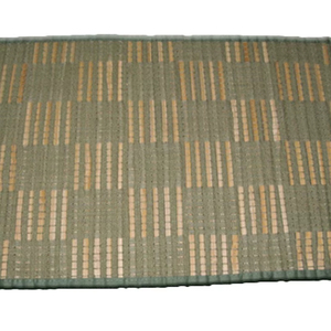 Handwoven Green Patterned Table Mat Eco Friendly Cotton Jute Blend Durable Dining <b>Placemat</b> for Home Kitchen Use - Product Image 1