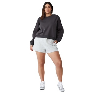 Sudaderas con capucha y sudaderas transpirables de algodón 100% con logotipo personalizado para mujer Sudadera con estampado de cuello redondo para Otoño e Invierno Suministro ODM - Product Image 2