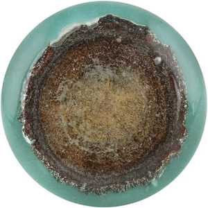 Bouton de meuble en résine écologique fait main, rond, turquoise émaillé avec motif ange pour la décoration intérieure - Product Image 4
