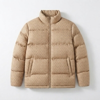 Blouson matelassé en toile unie pour homme, col à capuche, fermeture éclair, streetwear d'hiver, rembourrage en polyester, coupe classique