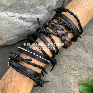 2mm Black Shine Barbed Wire <b>Leather</b> Cord Rustic Twisted Cowhide Rope for <b>Bracelet</b> Necklace DIY Jewelry Supplies Wholesale RTS - Product Image 5