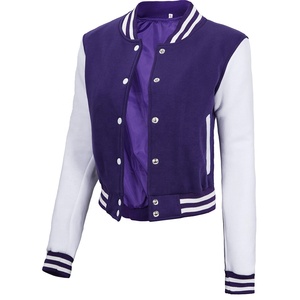 Chaqueta Varsity Personalizable de Invierno para Mujer, de Alta Calidad, con Logotipo Personalizado al por Mayor, Exterior de Cuero Genuino, Forro Polar Transpirable - Product Image 4