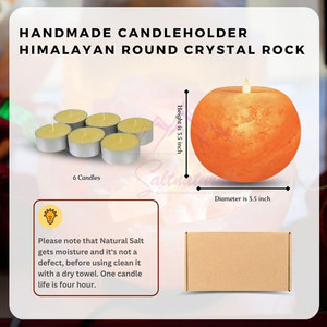 Lampe à sel porte-bougie de style unique, 100% pure de l'Himalaya, au meilleur prix - Product Image 5