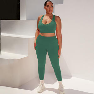 En gros : Haut de yoga, Vêtements de sport, Ensembles de fitness pour la gym, Débardeurs de course, Leggings, Leggings à effet froncé, Pantalons à jambes larges, Ensemble de leggings de sport - Product Image 2