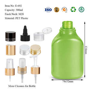 Envase Cosmético de Botella Plana con Hombro Inclinado, Tapa Antiderrames, Diseño Elegante y Ecológico, Serigrafía, Plástico PET, 480 ml - Product Image 3