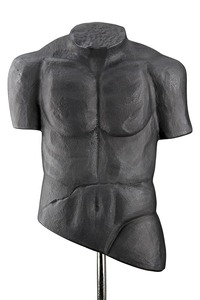 Sculpture abstraite moderne en aluminium 12,5D x 27W x 55H, figurine artistique décorative, faite à la main, écologique, pour table ou salon - Product Image 4
