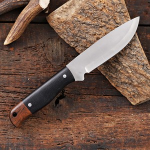 Cuchillo de Caza y Camping de Hoja Fija de Acero Inoxidable con Punta Caída y Mango de Micarta, Precio de Fábrica - Product Image 3