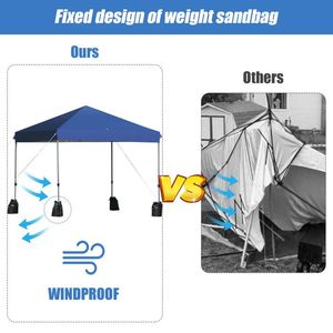 Carpa Plegable Portátil de 8 x 8 Pies para Exteriores con Bolsa con Ruedas y Bolsas de Arena - Product Image 5