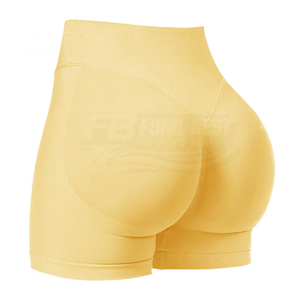 Shorts Deportivos de Compresión para Mujer, Cintura Alta, Efecto Levanta Glúteos, Sin Costuras, Spandex/Nylon, Cintura Elástica Ligera - Product Image 4