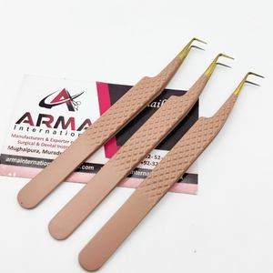 Pinzas de Precisión para Pestañas con Aislamiento de 90 Grados, Acero Inoxidable, Duraderas, Antimagnéticas, Punta Suave, Logotipo Personalizado, 10 mm de Longitud - Product Image 2