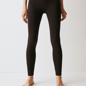 Leggings de sport OEM taille haute avec logo personnalisé, compression, poche pour téléphone, pour yoga et entraînement - Product Image 6