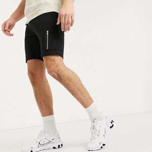 Pantalones Cortos Deportivos Negros de Moda con Bolsillos Tipo Cargo, 100% Algodón, Cintura Elástica, Transpirables, de Secado Rápido, para Hombre - Product Image 3