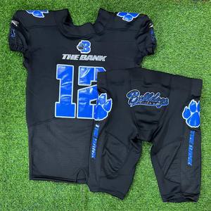Uniforme de Fútbol Americano de Manga Corta, Transpirable, de Talla Grande, con Diseño Personalizado de Alta Calidad, Sublimado y Bordado - Product Image 2