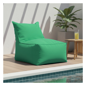 Fauteuil pouf vert pour salon, dortoir, bord de piscine – Siège décontracté et confortable - Product Image 1