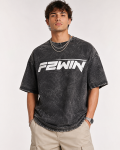 เสื้อยืดคอกลมผู้ชายทรงโอเวอร์ไซส์ รุ่นยอดนิยม Force 2 Win ผ้าคอตตอน 100% ระบายอากาศได้ดี สไตล์ลำลอง ความยาวปกติ สีพื้น ย้อมแบบเรียบง่าย ผลิตตามแบบ OEM ปี 2026 - Product Image 3