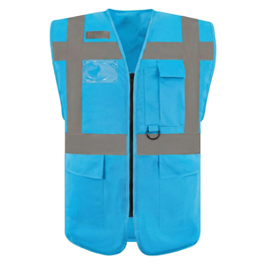 Industrial Safety Vest High Vis Reflective Strips Factory <b>Workers</b> Warehouse Operations Site Security Uniform Protective Gear - Product Image 1