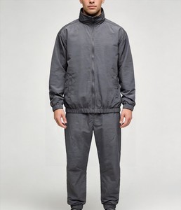 Jogger Track <b>Suit</b> <b>for</b> <b>Men</b> 100% Nylon <b>Waterproof</b> Lightweight Sportswear Custom Set with Side Pockets Autumn Wear - Product Image 1