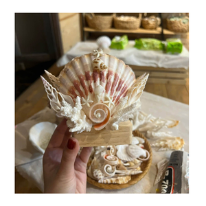 Handmade Coastal Seashell Night <b>Lamp</b> Scallop Shell Table Light Natural Decorative Bedroom <b>Bedside</b> <b>Lamp</b> for Home Interior - Product Image 3