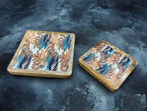 Bandeja de madera esmaltada con diseño de alta demanda, bandeja de madera impresa, bandeja esmaltada, bandeja impresa a precio directo de fábrica - Product Image 4