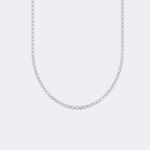 Collier tennis en diamants ronds sertis à griffes 8.00 CTW - Product Image 6