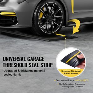 Guarnizione Universale per Soglia Porta Garage da 16,5 Piedi, Striscia Adesiva per Sigillatura a Pavimento, Impermeabile, per Garage - Product Image 2