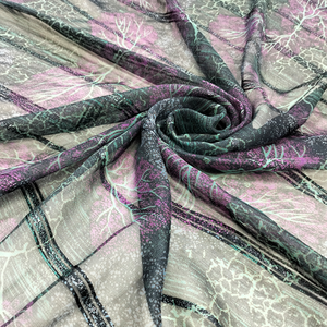 Super Soldes d'Été : Nouveauté Tendance – Tissu Chiffon Garbasaar Somalien Authentique à Motif Floral, Antistatique, 80 GSM, Cérémonial - Product Image 1