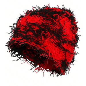 Gorro de Punto Personalizado con Efecto Desgastado, Gorro de Invierno Cálido y Afelpado, Unisex, Moda Casual - Product Image 1