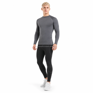 <b>Men's</b> Full Sleeve Compression Shirt Quick Dry Breathable <b>Thermal</b> Base Layer Eco-Friendly Gym Fitness Wear Spandex Polyester <b>Top</b> - Product Image 1