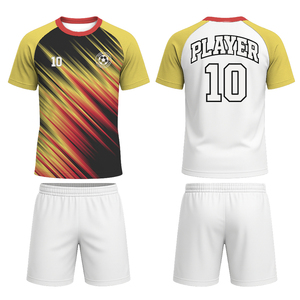 Conjunto de Uniforme de Fútbol Personalizado al Por Mayor, Tela Resistente, Diseño Atlético Moderno y Transpirable para Equipos - Product Image 1