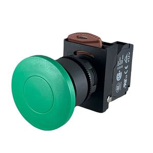 22mm Push Witch ushushroom Head reeen 1No - Product Image 1