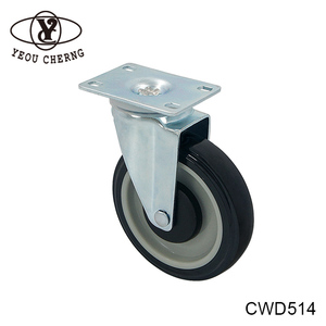 Rueda de TPU de 5 Pulgadas para Carro de Herramientas Yeou Cherng con Placa Giratoria y Rodamiento Silencioso Personalizado - Product Image 4