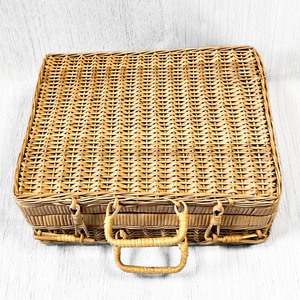 Travel bag case natural fiber briefcases for picnics handbraided rattan briefcase luggages - Product Image 6